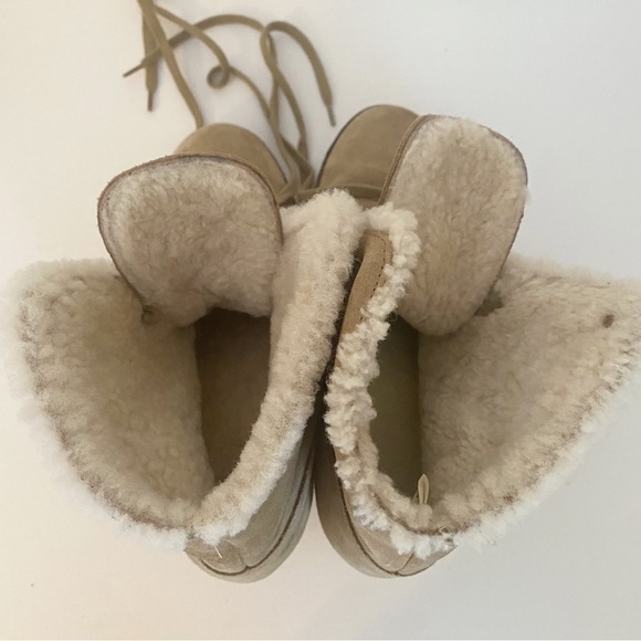 J. Crew MacAlister Wedge Suede Shearling Ankle Boots - 7 - Picture 9 of 16